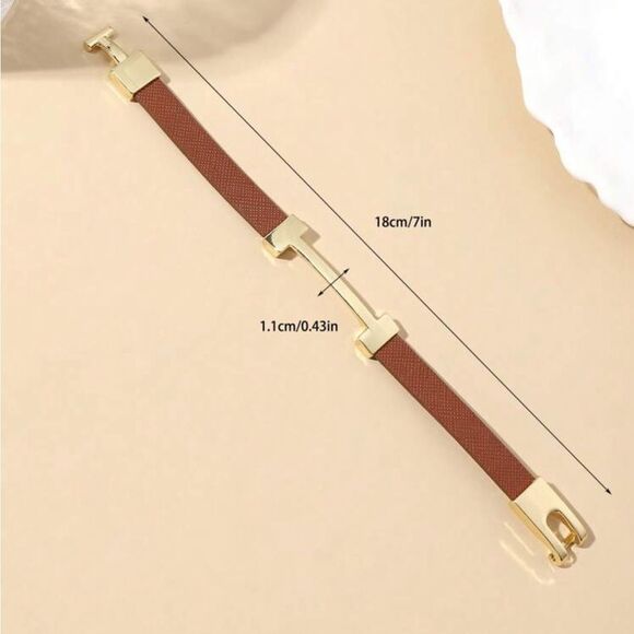 Gold and Brown Women's Bracelet - Picture 6 of 6